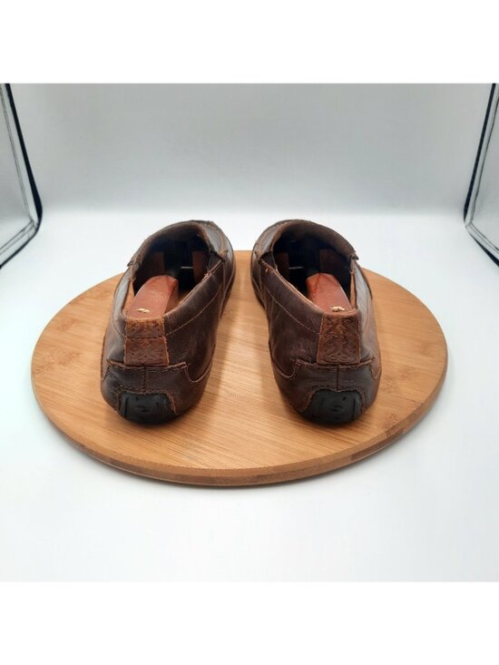 OluKai Akepa Moc Mens 10 Shoes Chocolate Brown Leather Casual Slip On Loafers